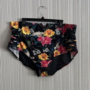 Plus size Torrid high waist floral swim bottoms